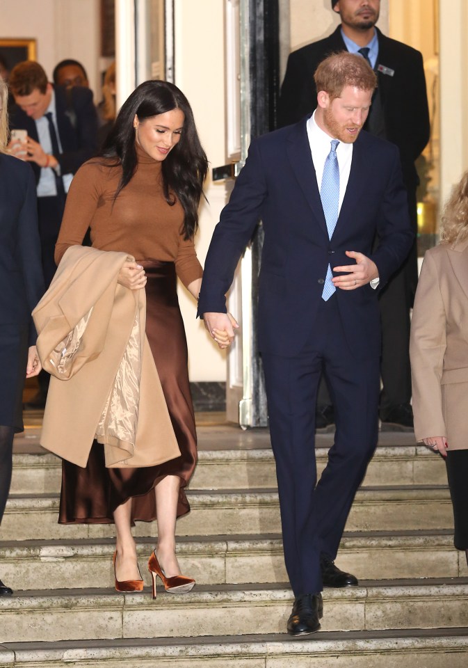 Meghan Markle and Prince Harry leave Canada House earlier this month, before dropping their bombshell