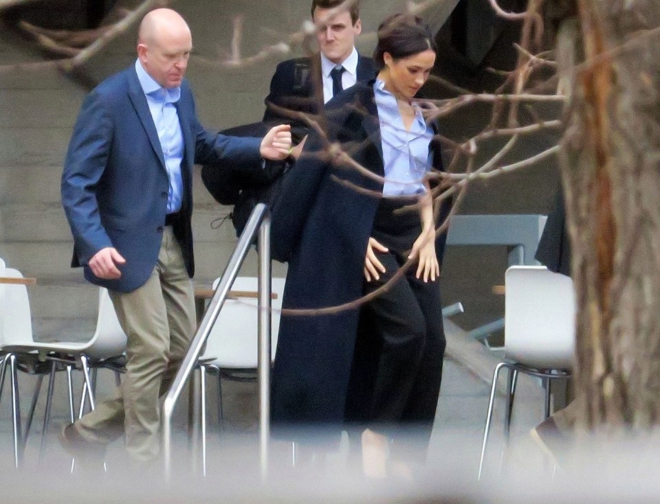 Meghan visited the Dorfman Theatre in London today