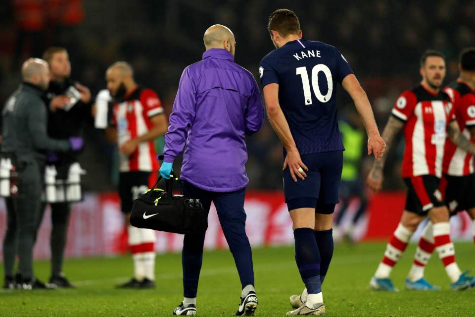  The England skipper limped out of Tottenham's 1-0 defeat at Southampton on New Year's Day