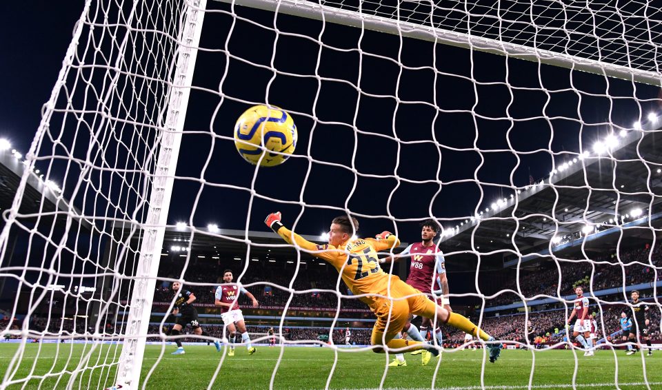 Keeper Orjan Nyland is powerless to keep out this strike from Riyad Mahrez as Man City went o 2-0 in front