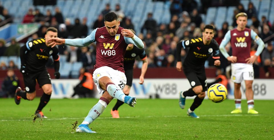 Anwar El Ghazi slots home from the penalty spot for Aston Villa with the final kick of the game