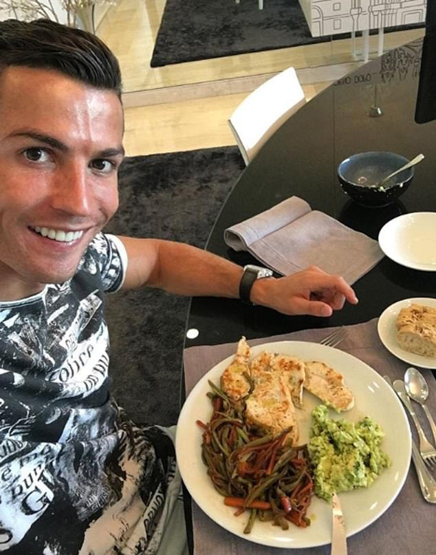 Ronaldo swears by chicken because of its high protein and low fat content