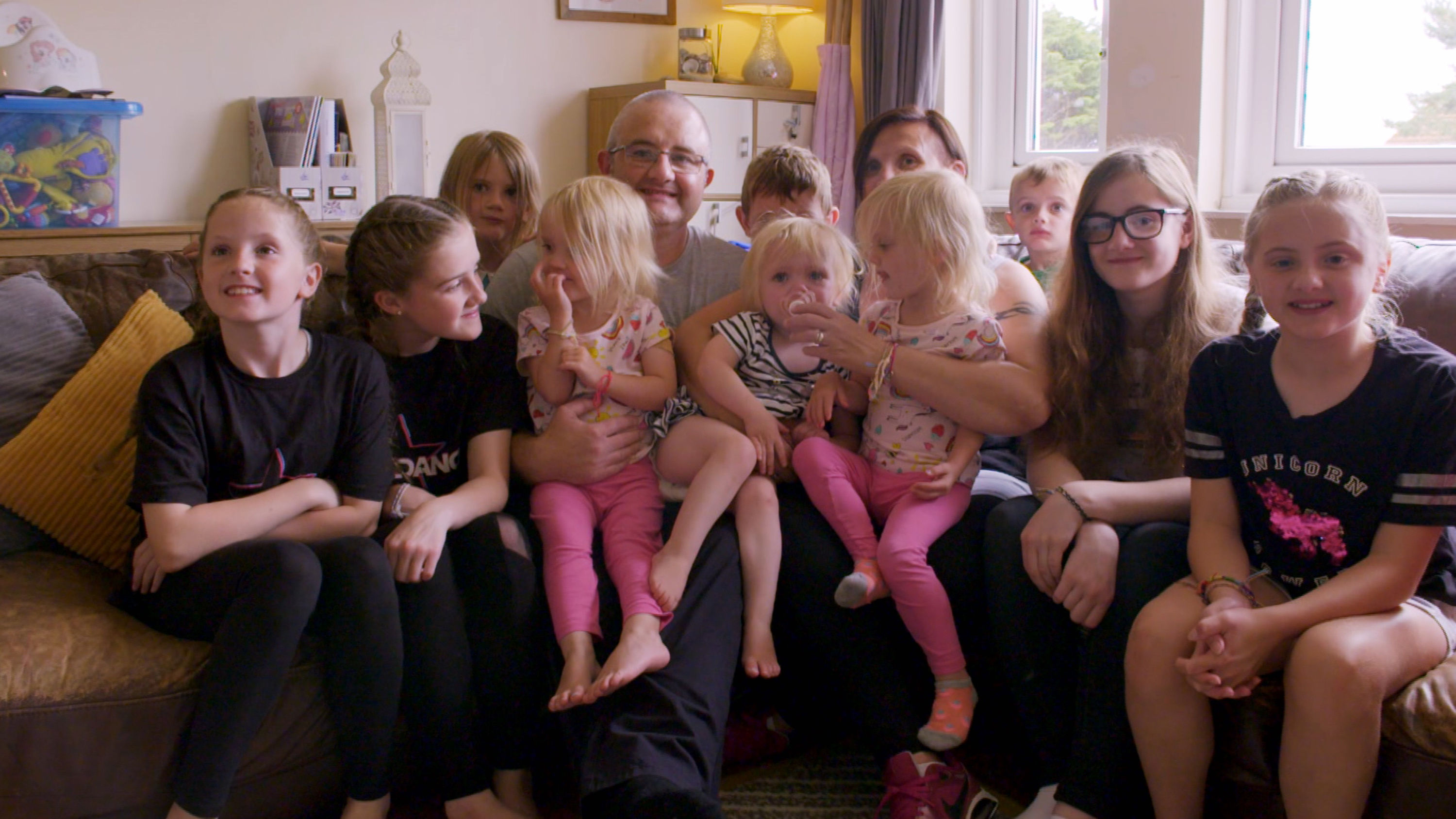 Zoe and Ben Sullivan live in a four-bedroom house with their 12 kids