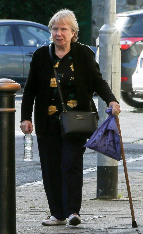  Mavis is pictured outside Stafford Crown Court, where she had to endure a trial