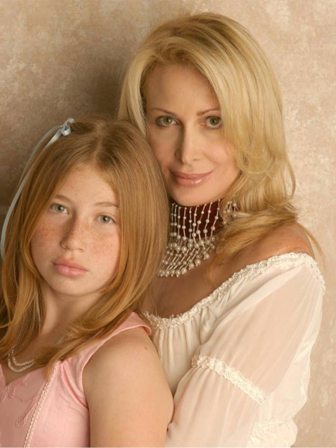  Carol with her daughter - the only person she saw following the botched job