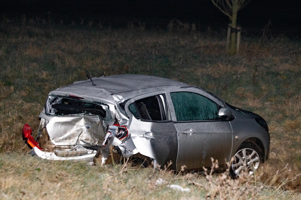  Katy's Peugeot 3008 left the road and overturned after it was hit by White's car