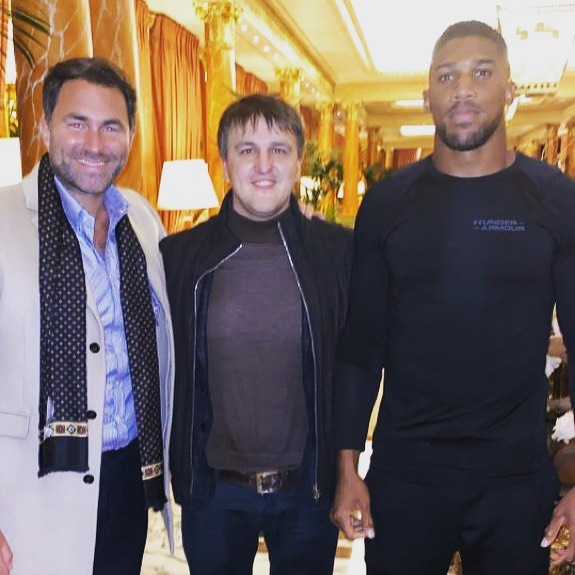  Joshua and Matchroom boss Eddie Hearn met with Oleksandr Usyk's promoter Alex Krassyuk in London