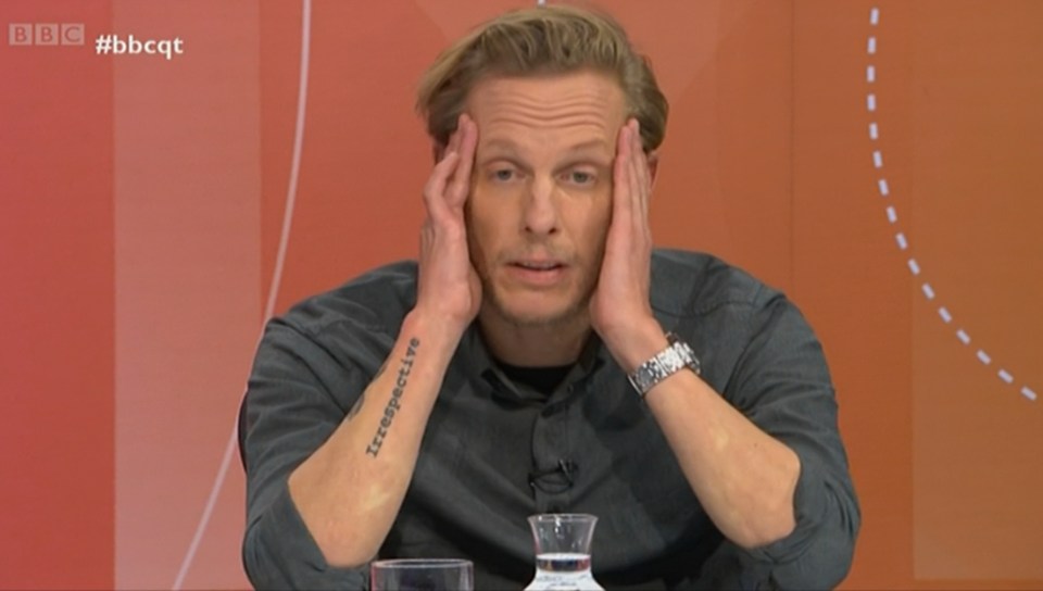  Laurence Fox lashed out at critics who attacked him after his Question Time race row about Meghan Markle