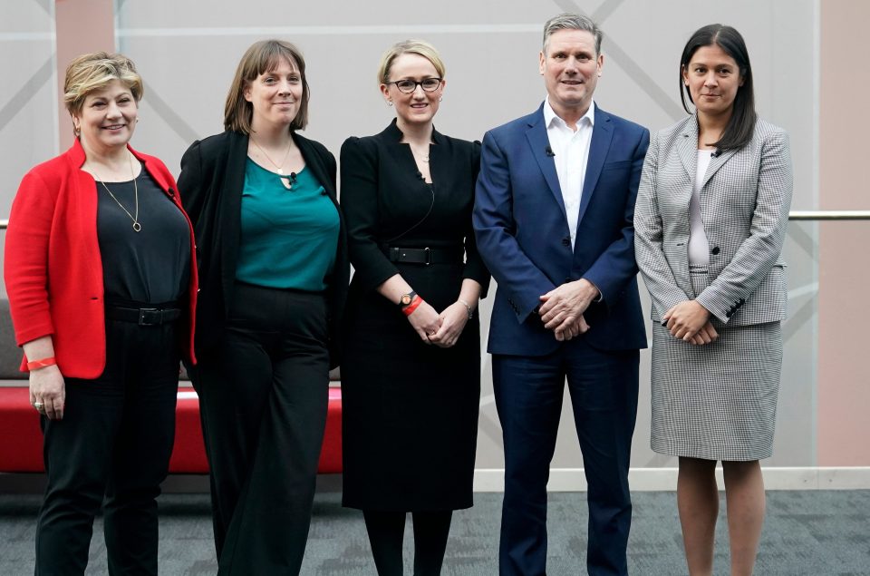  Emily Thornberry, Jess Phillips, Rebecca Long-Bailey, Sir Keir Starmer and Lisa Nandy are the Labour leadership hopefuls