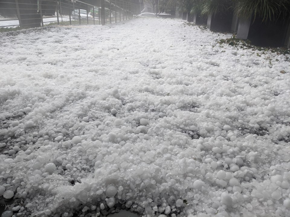  He then found the city hit by golf ball-sized hailstones