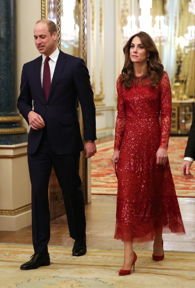 The Duke and Duchess of Cambridge arrive at a reception at Buckingham Palace to mark the UK-Africa Investment Summit