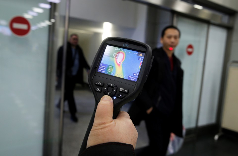 Hand held thermal monitors are also being used at the airport