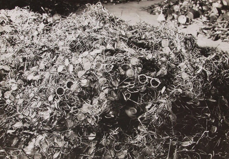 Vision of hell... Heaps of glasses which were stolen from victims on arrival to Auschwitz