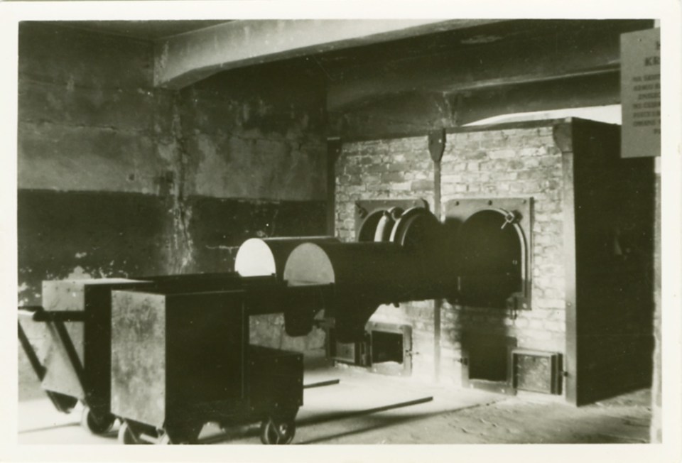 An oven used to cremate victims of the mass killing 