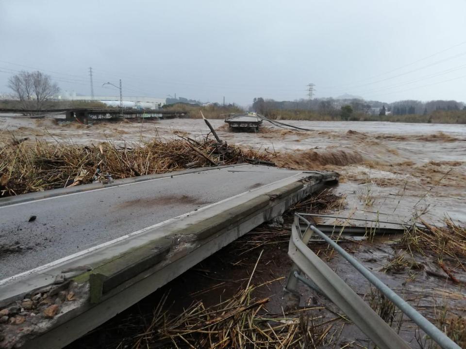  Storm Gloria causes flooding in the Catalonian city of Tordera