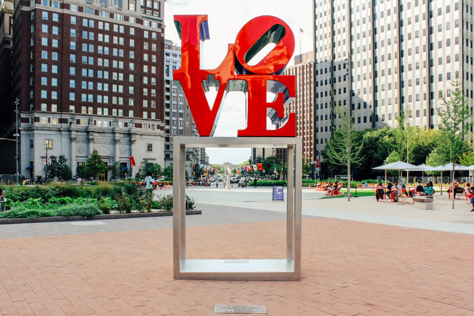  You could propose under the LOVE statue in Philadelphia’s John F Kennedy Park