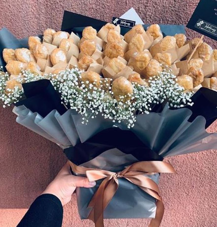 Flowers are so last year - as chicken nugget bouquets are now all the rage