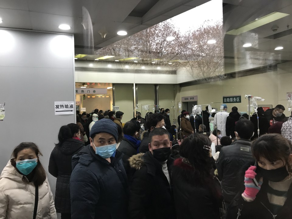 atients queue up to seek treatment in Wuhan Tongji Hospital Fever Clinic in Wuhan, the epicentre of the outbreak