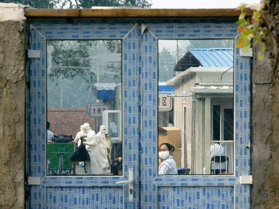 Part of the makeshift hospital that was erected in 2003 amid the SARS outbreak