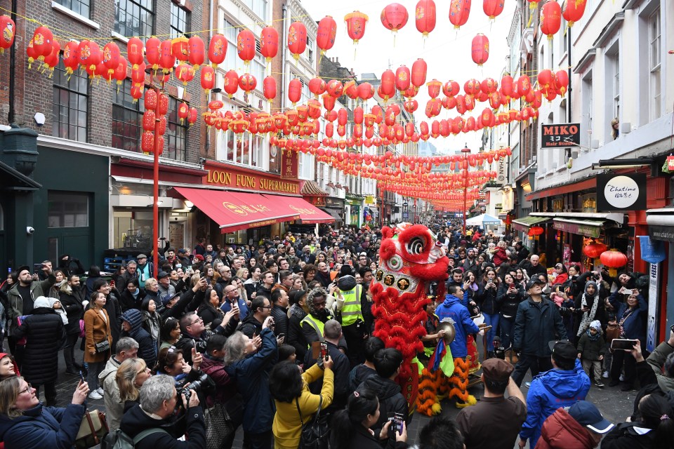  Celebrations take place in London's China Town