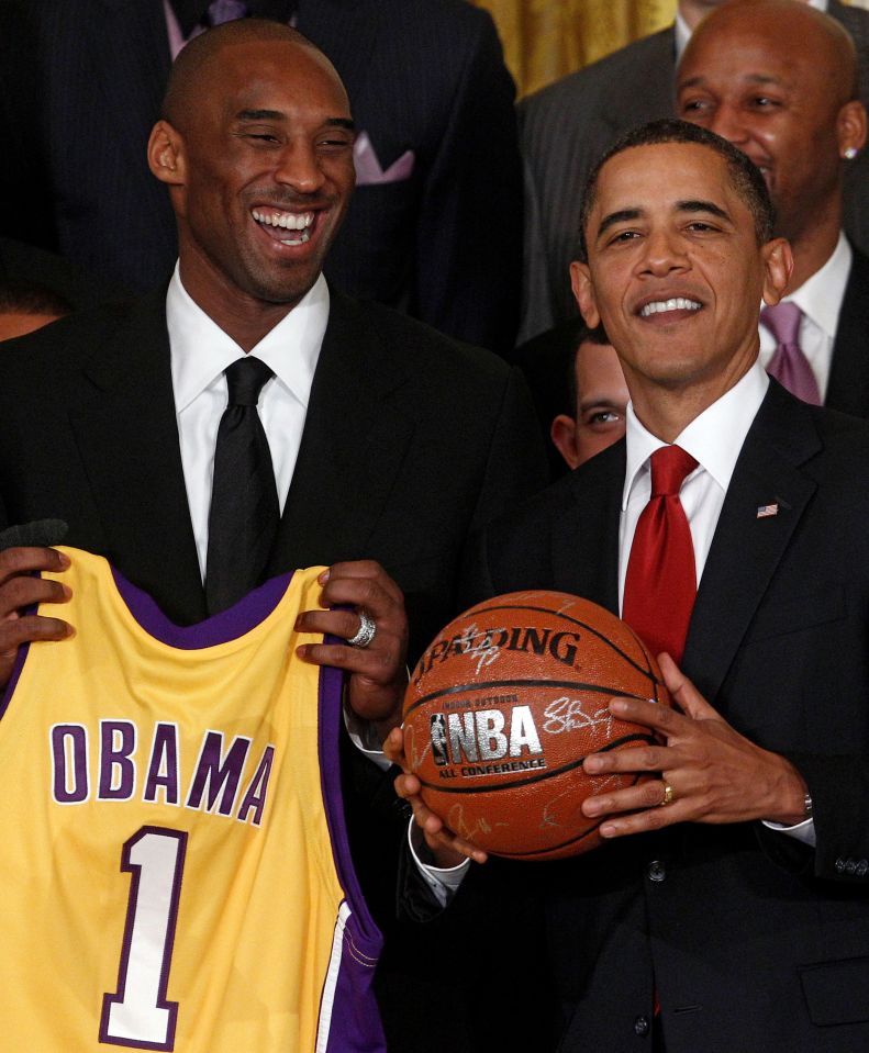  Bryant pictured with former US president Barack Obama