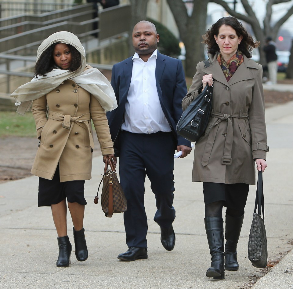  Maraj seen walking to court with his mom Carol Maraj