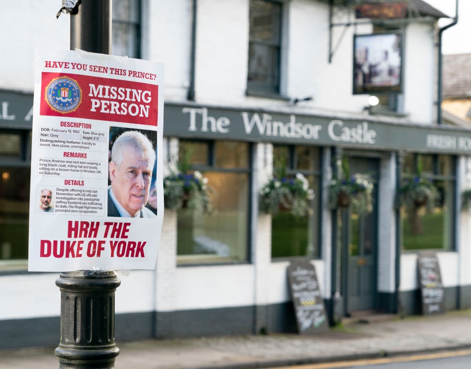  We even plastered them around Windsor town centre - where he was eventually spotted driving around today