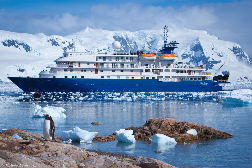 Roughly 50,000 tourists visit Antarctica every year, many aboard cruise ships