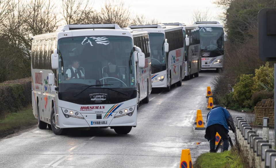 Coaches arrived at RAF Brize Norton this morning and are ready to take Brits from coronavirus-hit Wuhan to Merseyside