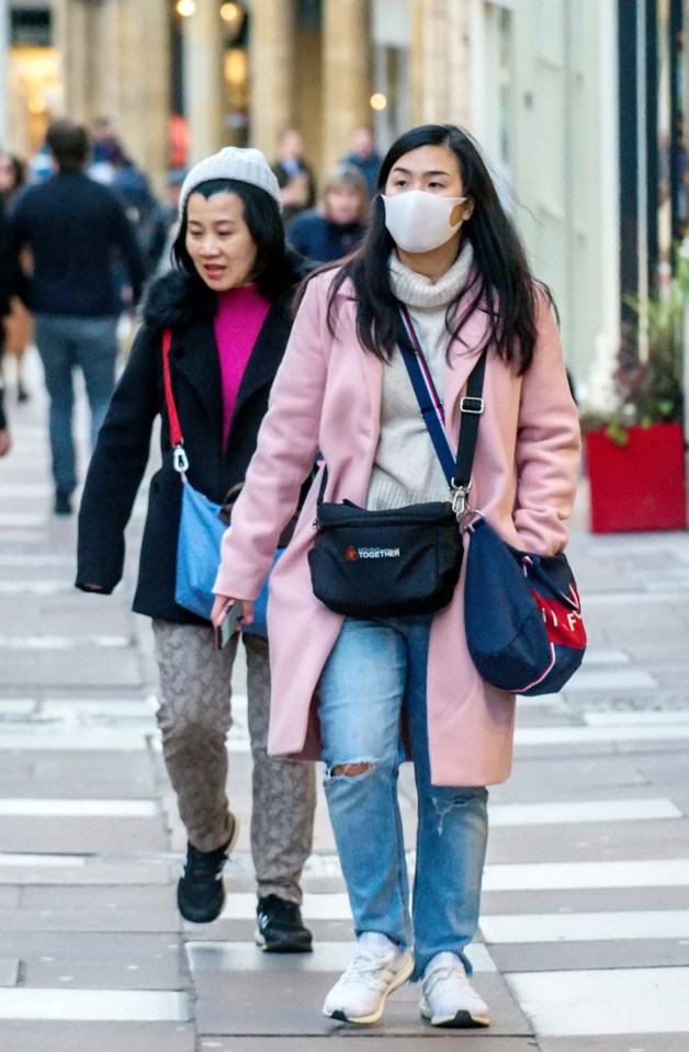 Facemasks were being worn by people in Bath on Friday morning