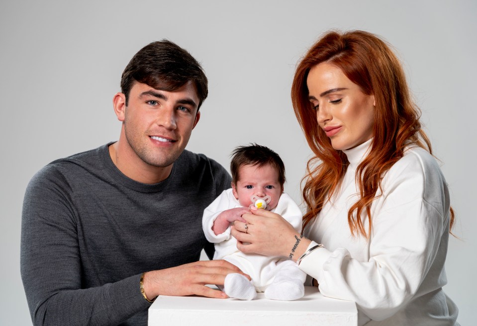  Jack Fincham pictured with his daughter Blossom Fincham and her mum Casey ranger back in 2020