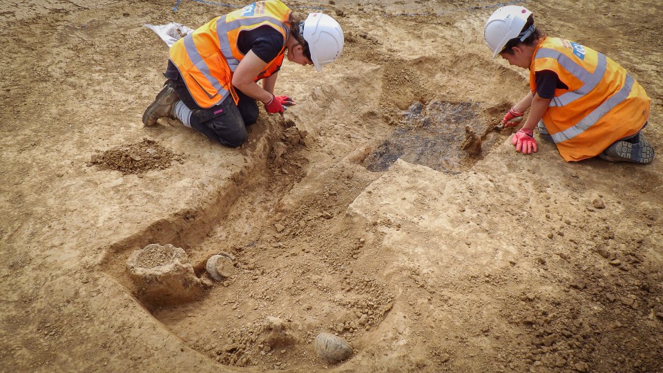  Researchers think the body dates back to the late Iron Age, possibly including the Roman Empire's occupation of Britain