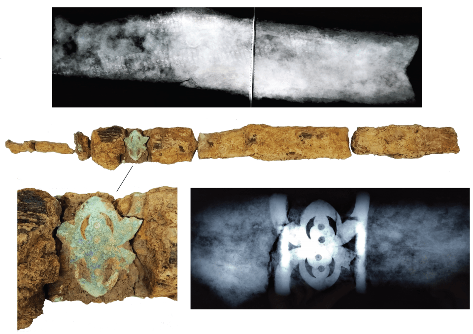  A highly decorated sword was found in the grave, signifying the individual's possible high status