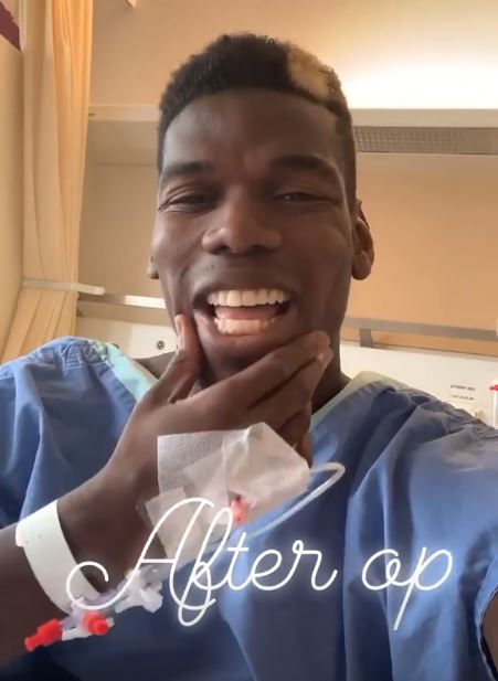  Pogba said 'I've still got my smile' after having an op on his ankle