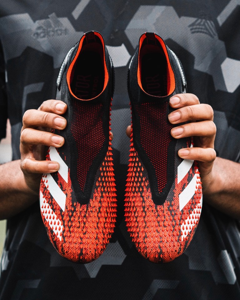  The Predator 20 Mutator features 406 individual spikes across the boot to help grip, swerve and control of the ball