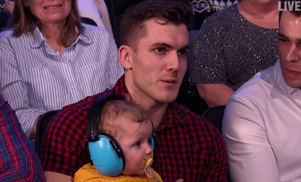  Libby's fiancé Dan watched from the audience with their son Edward