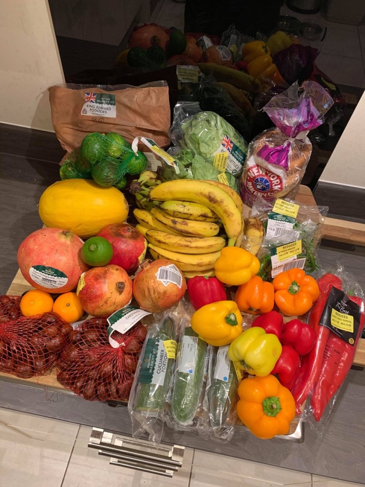  The mum-of-two's Morrisons box included fresh fruit and vegetables