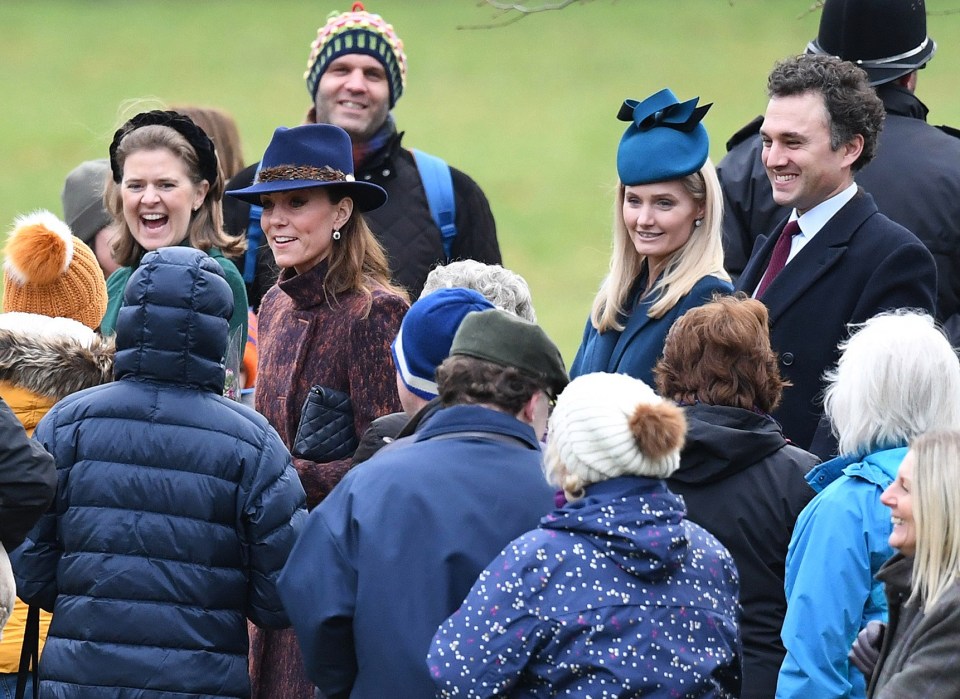 Kate celebrated her birthday with friends at the weekend, and was pictured with Lady Laura and James Meade,  Thomas Van Straubenzee and fiance Lucy Lanigan-O'Keeffe in Sandringham