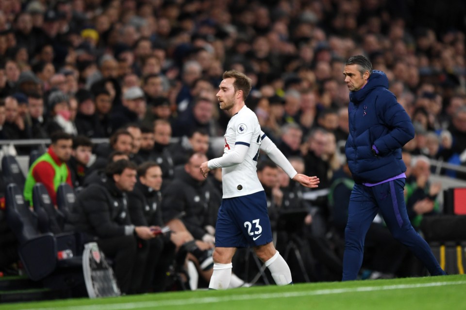  Christian Eriksen was booed off by some Tottenham fans during the 1-0 defeat to Liverpool