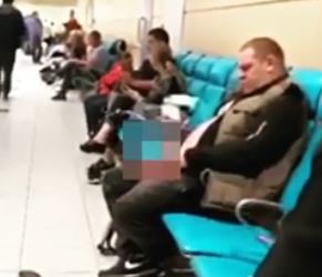  A man was caught weeing in his seat at the airport