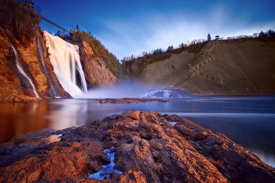  Chutes Montmorency is a magnificent waterfall