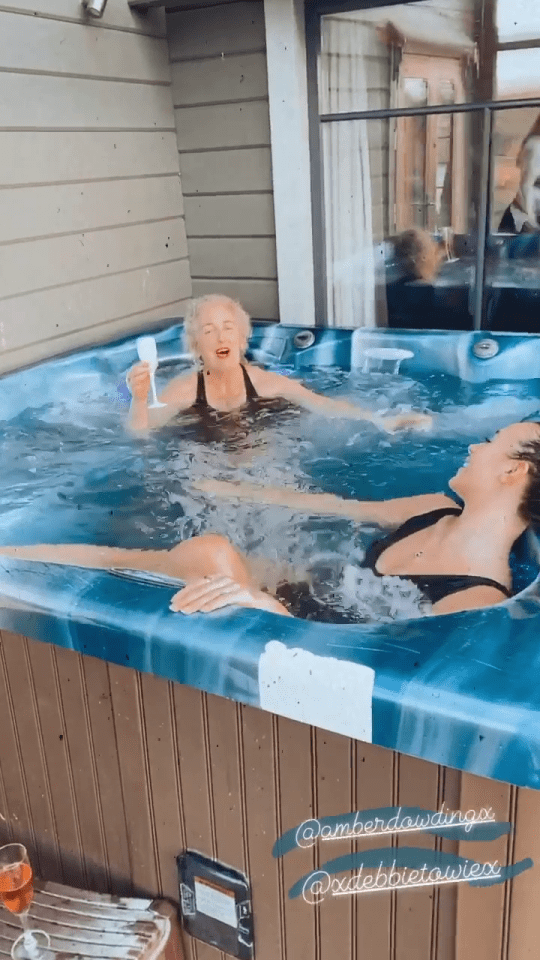  Lydia's mum had a ball in the hottub