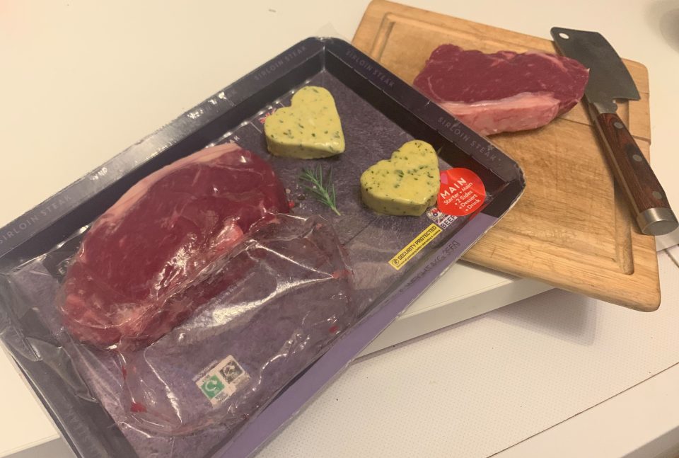  We tried out the supermarket's lovey-dovey steak