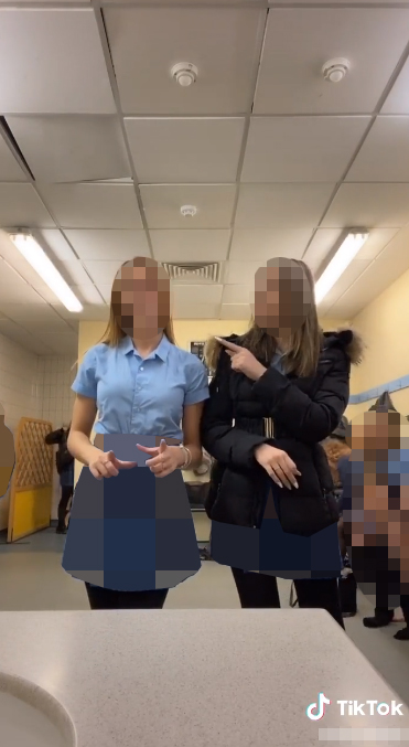  Some clips made inside school changing rooms show girls partially clothed