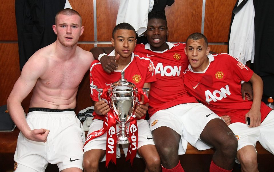  Ravel Morrison alongside Paul Pogba, Jesse Lingard after winning the FA Youth Cup