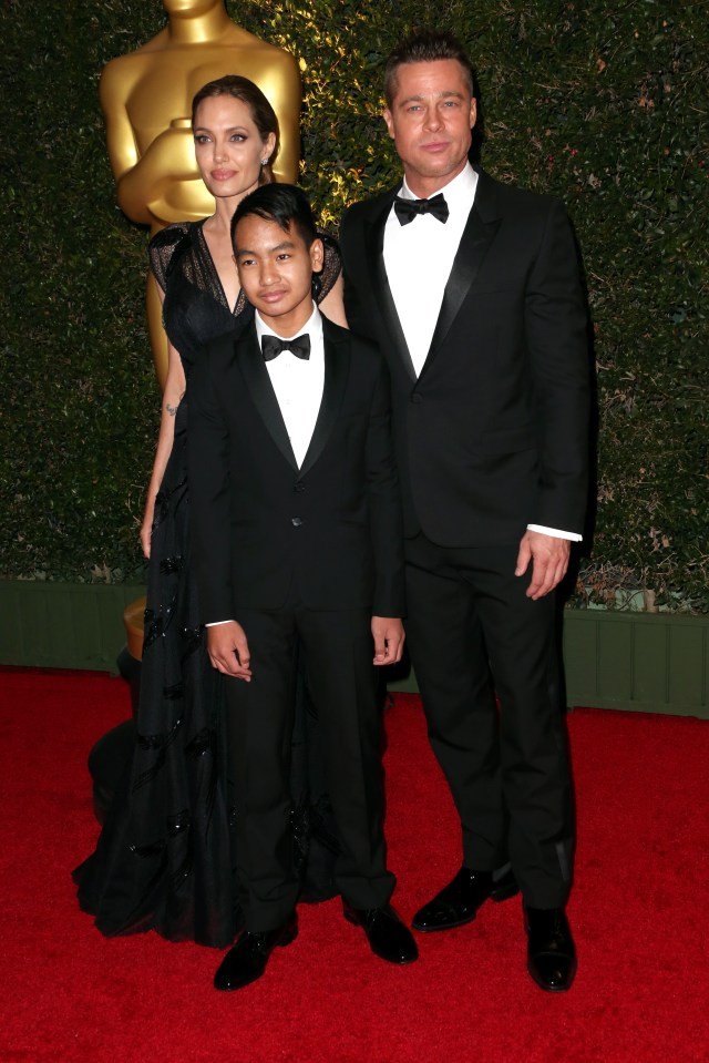  Maddox with mum Angelina Jolie and dad Brad Pitt at The Oscars in 2016