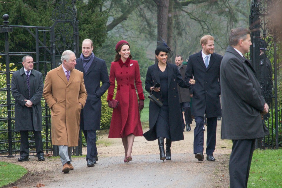  Prince Charles is seen here with his sons and their wives before Megxit