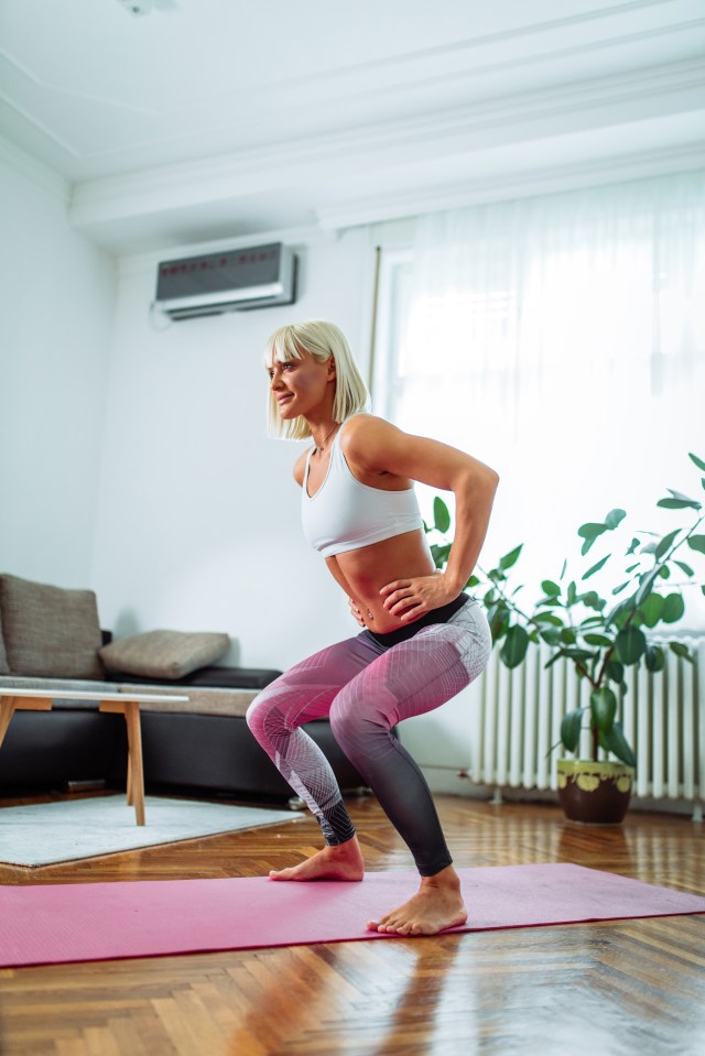  You can hold a heavy object like a bag of potatoes while squatting