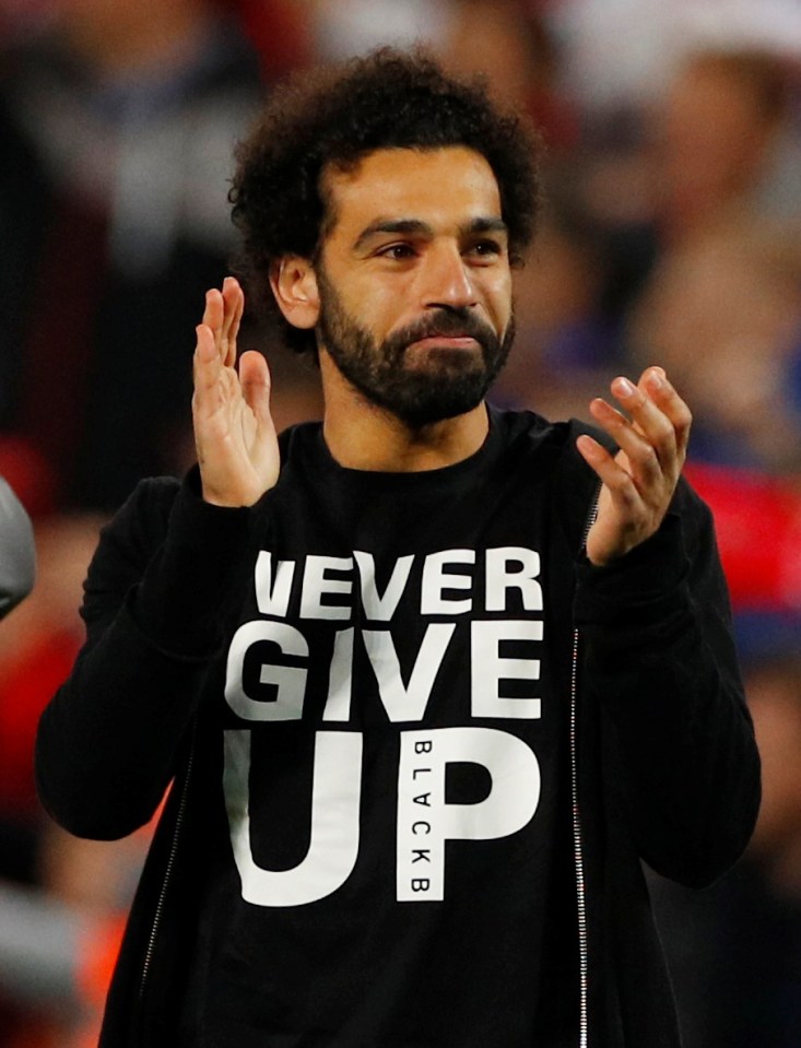  Salah applauded the fans after the match