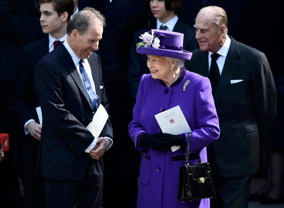  Britain's Queen Elizabeth II is pictured alongside her nephew the Earl of Snowdon